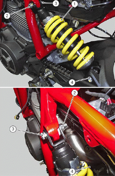 Rear shock absorber assembly