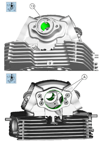 Cylinder head assembly: camshafts