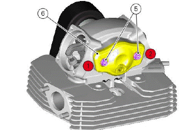 Cylinder head assembly: camshafts