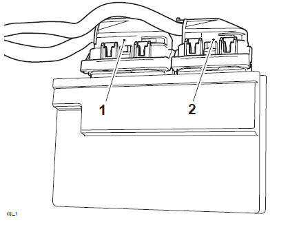 Reconnection of the engine ECM Connectors