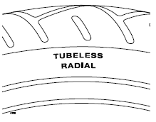 Typical Tyre Marking - Tubeless Tyre