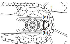 To adjust the drive chain slack