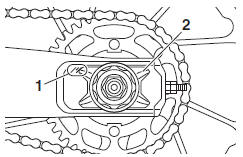 To adjust the drive chain slack